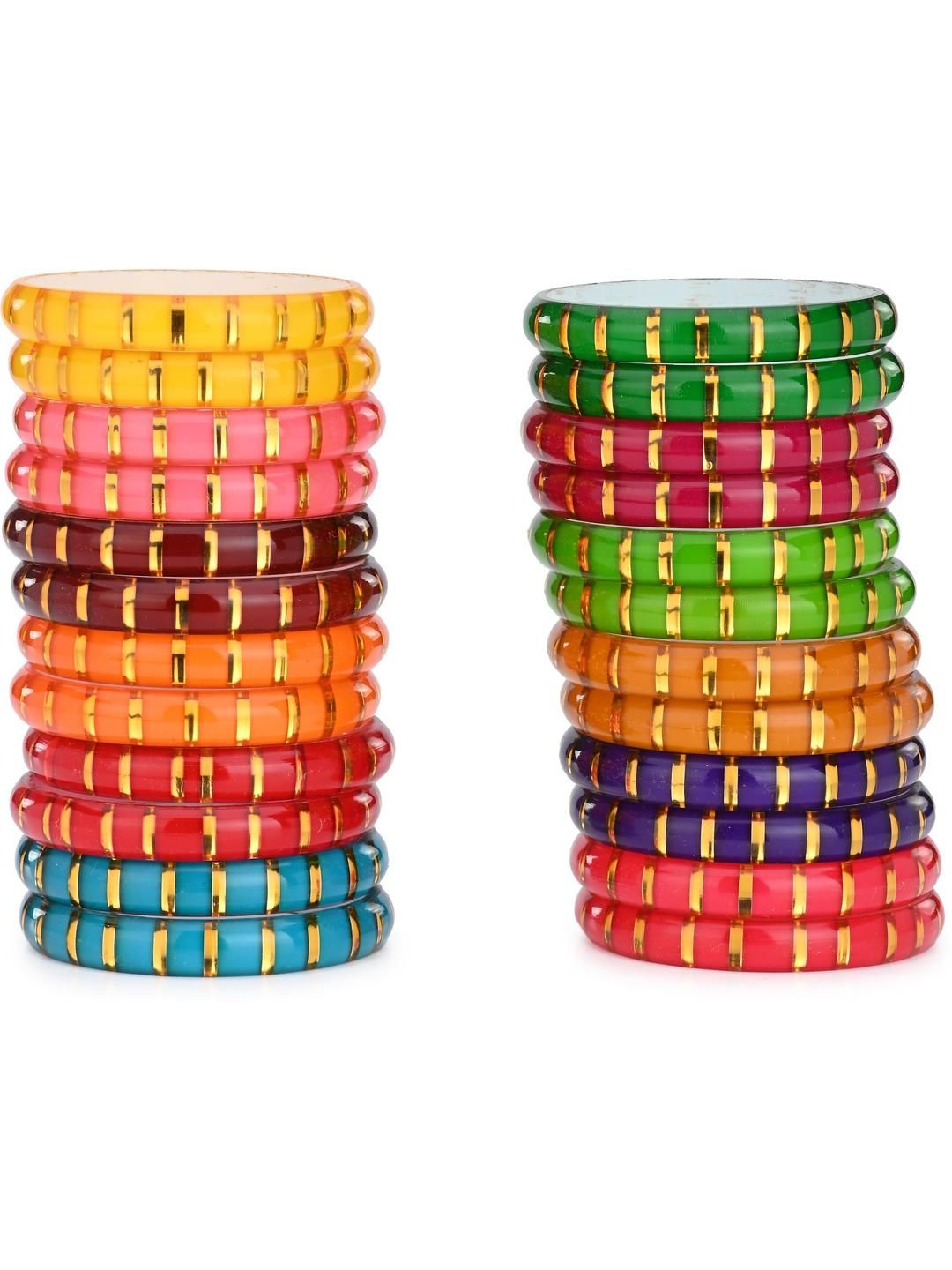     			Somil Multicolor Bangle Set ( Pack of 24 )