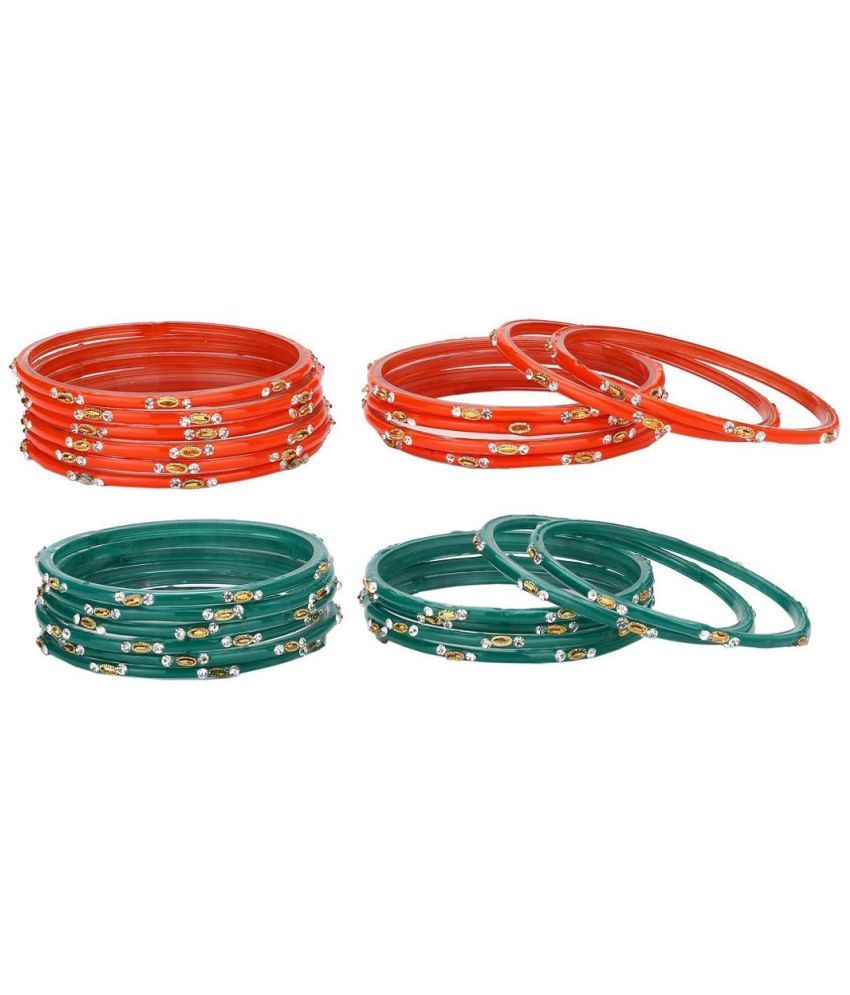     			Somil Multicolor Bangle Set ( Pack of 24 )