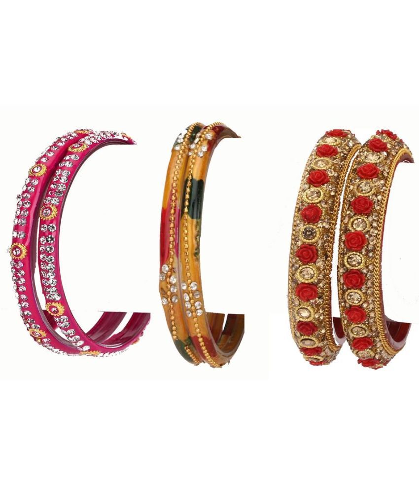     			Somil Multicolor Bangle Set ( Pack of 3 )