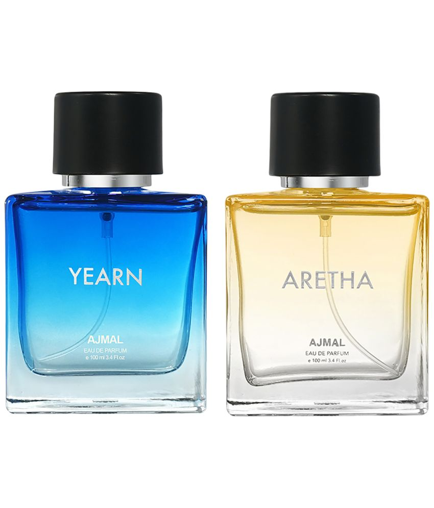     			Ajmal Yearn & Aretha EDP 100ml Long Lasting Perfume For Men & Women Pack of 2