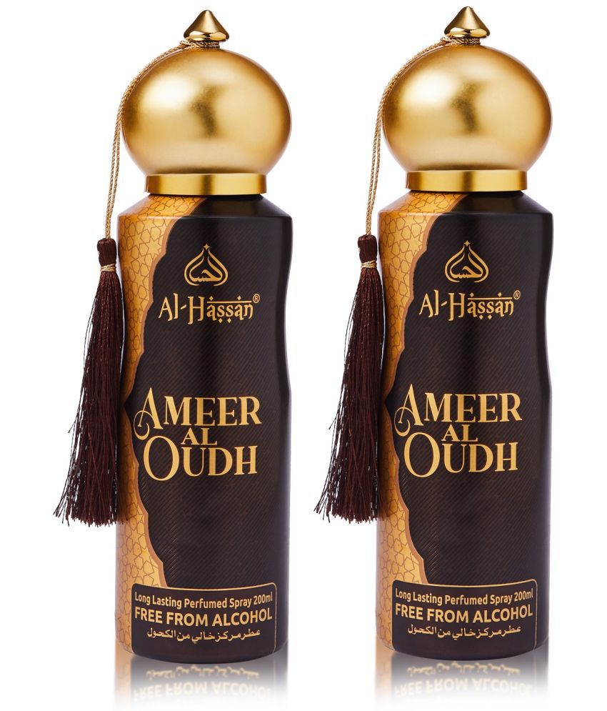     			Al - Hassan Ameer Al Oudh Deodorant Spray for Unisex 400 ml ( Pack of 2 )