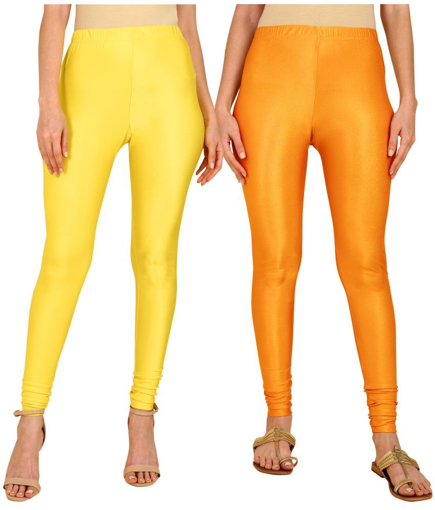     			Colorscube - Mustard,Yellow Lycra Women's Churidar ( Pack of 2 )