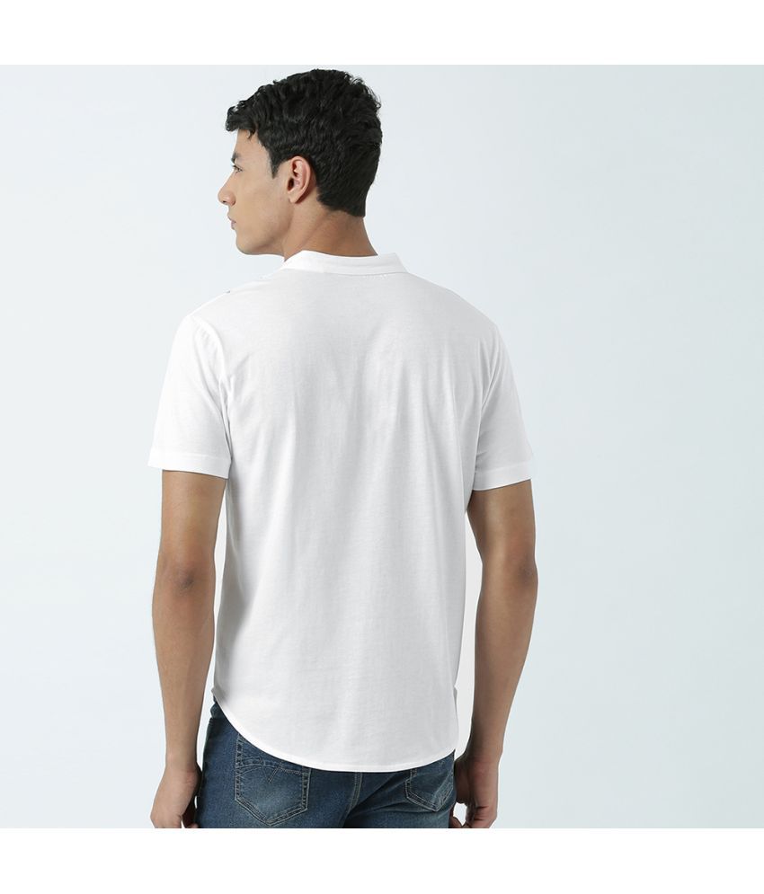     			Huetrap Cotton Regular Fit Printed Half Sleeves Men's T-Shirt - White ( Pack of 1 )