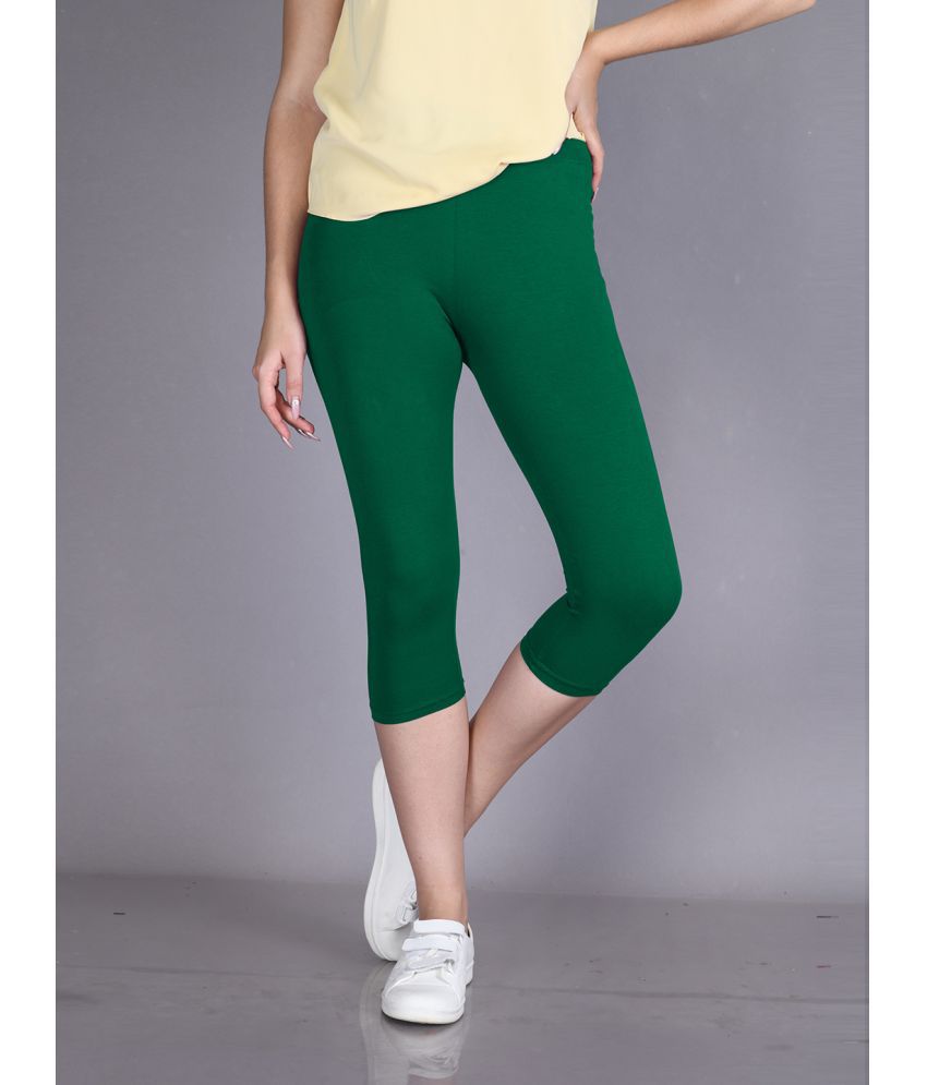     			LYRA - Fluorescent Green Cotton Women's Leggings ( Pack of 1 )