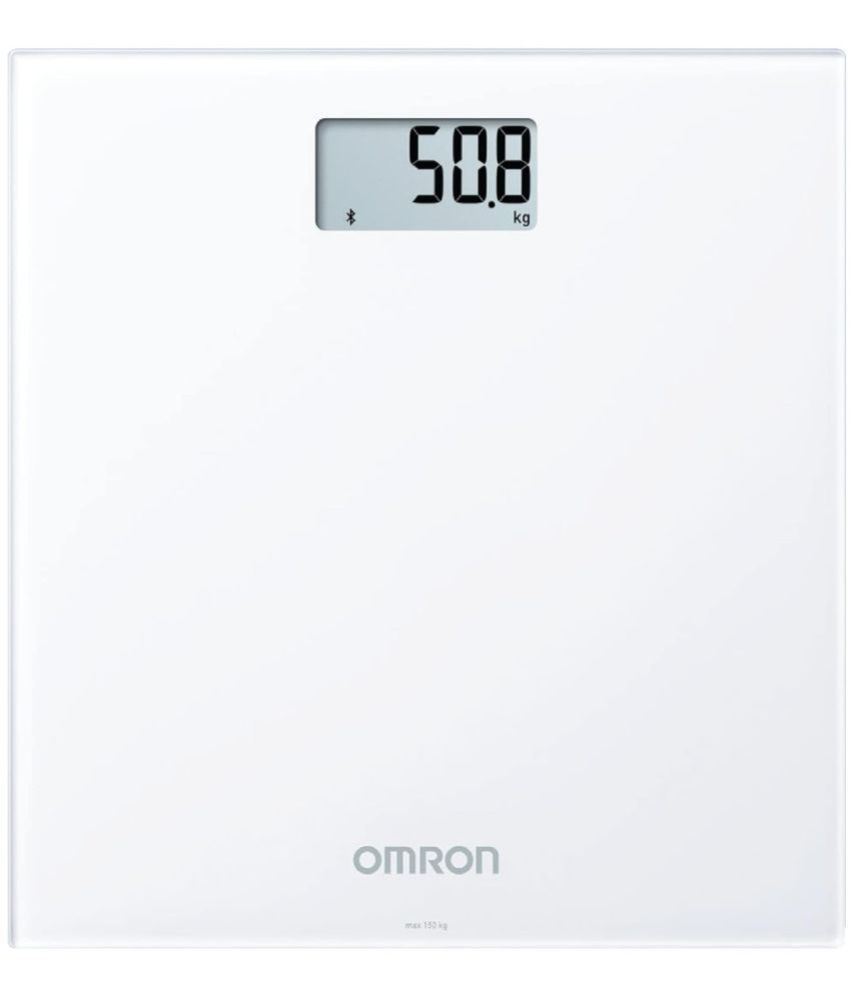     			Omron White Glass Digital Weighing Scale