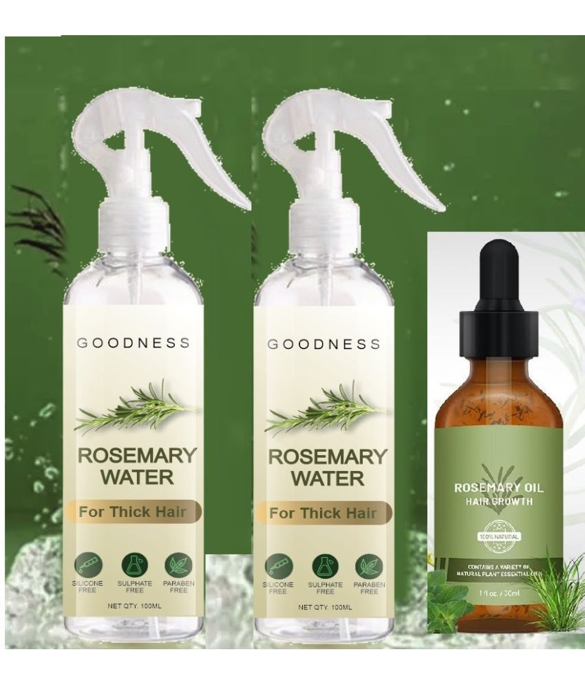     			Rosemary Water Hair Spray For Hair Growth, Hairfall control 2x100ml with Rosemary Oil for Hair Growth 30ml – Set of 3 Items