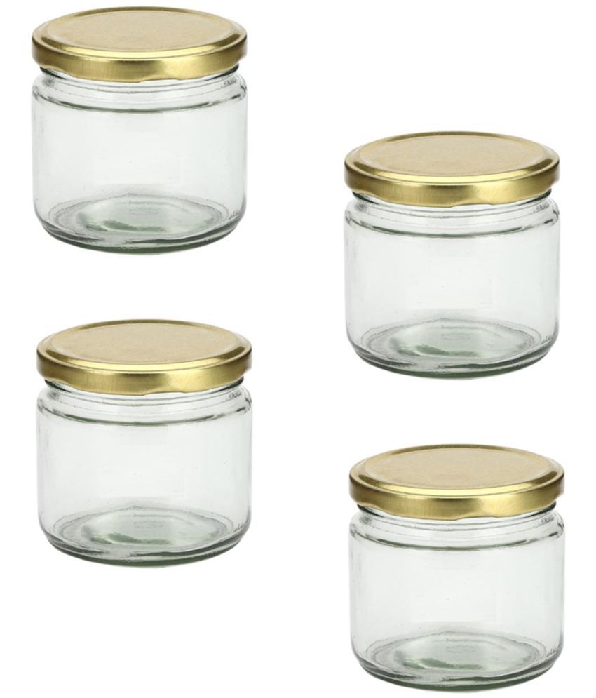     			Somil Glass Container Jar Glass Transparent Utility Container ( Set of 4 )