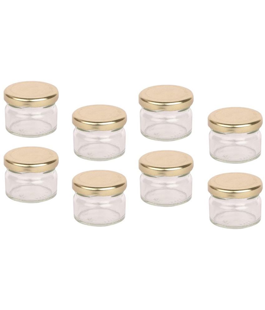     			Somil Glass Container Jar Glass Transparent Utility Container ( Set of 8 )