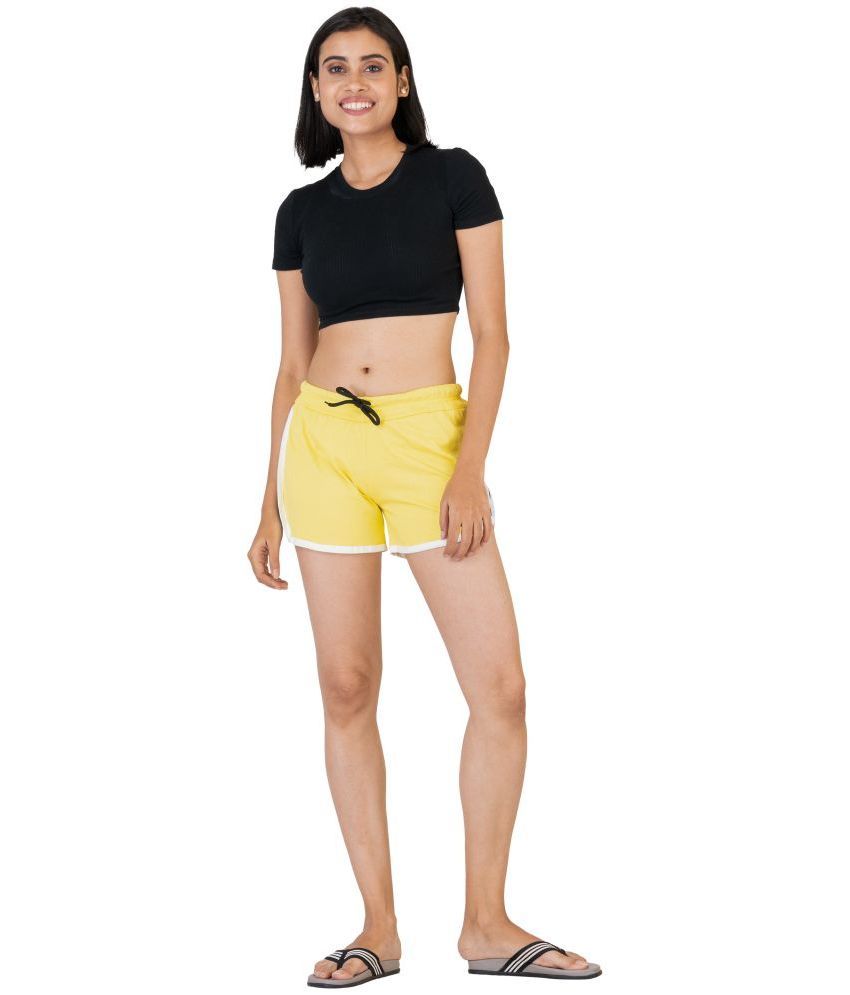     			powermerc Cotton Hot Pants - Yellow Single