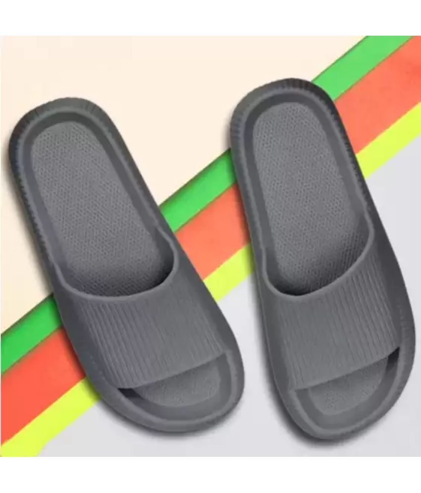     			ABJ Fashion Dark Grey Men's Slide Flip Flop