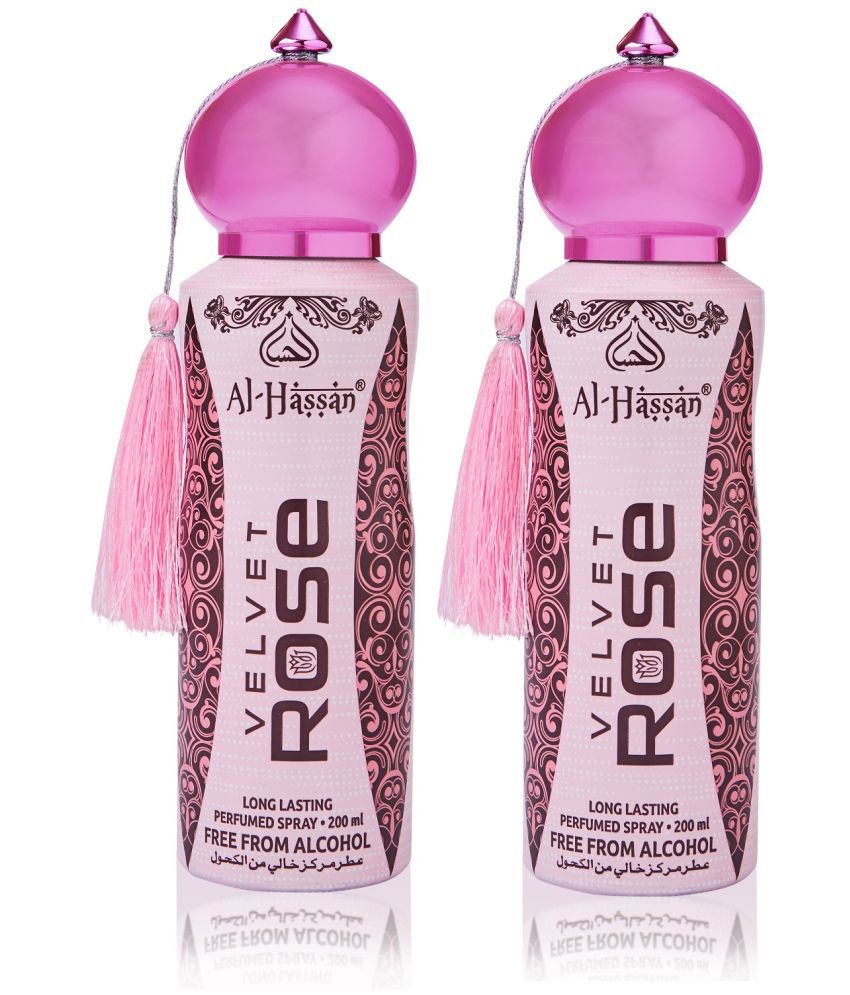     			Al - Hassan Velvet Rose Deodorant Spray for Women 400 ml ( Pack of 2 )