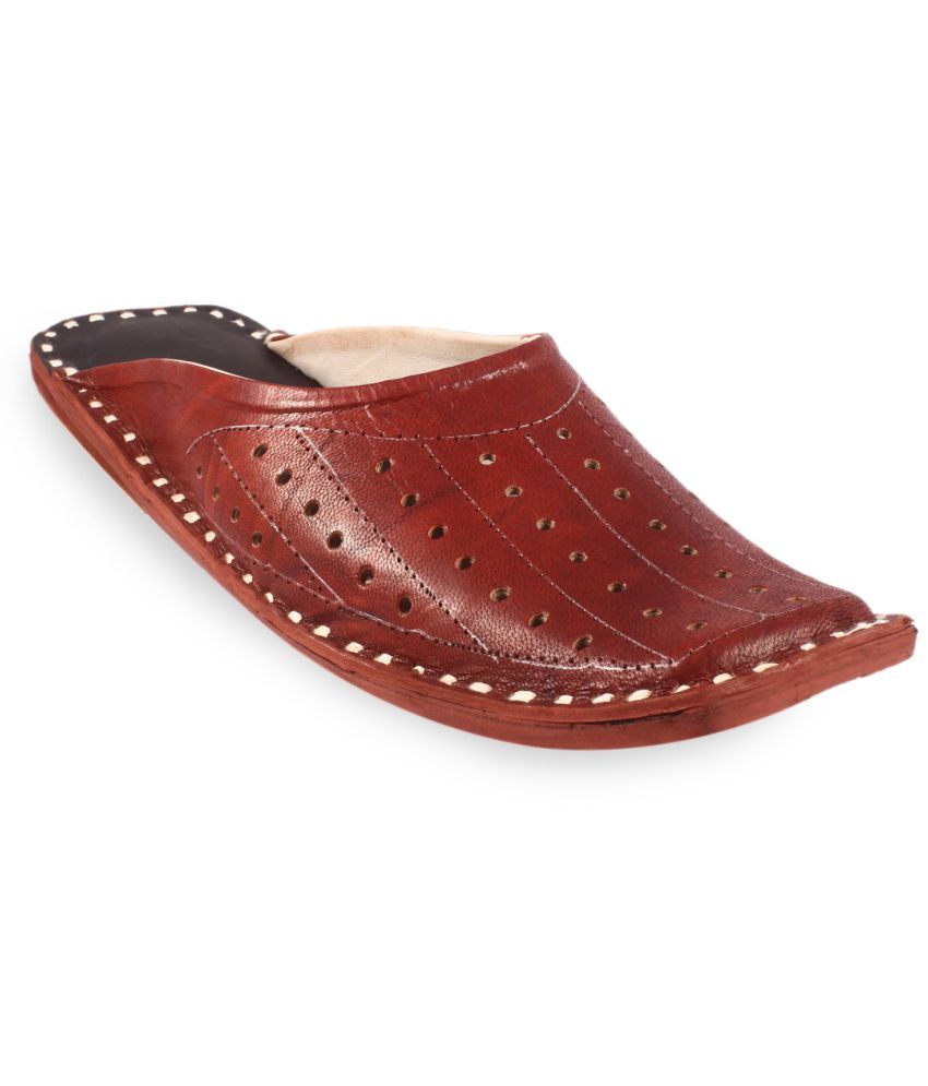     			Anjaneya Creations Brown Men's Mule