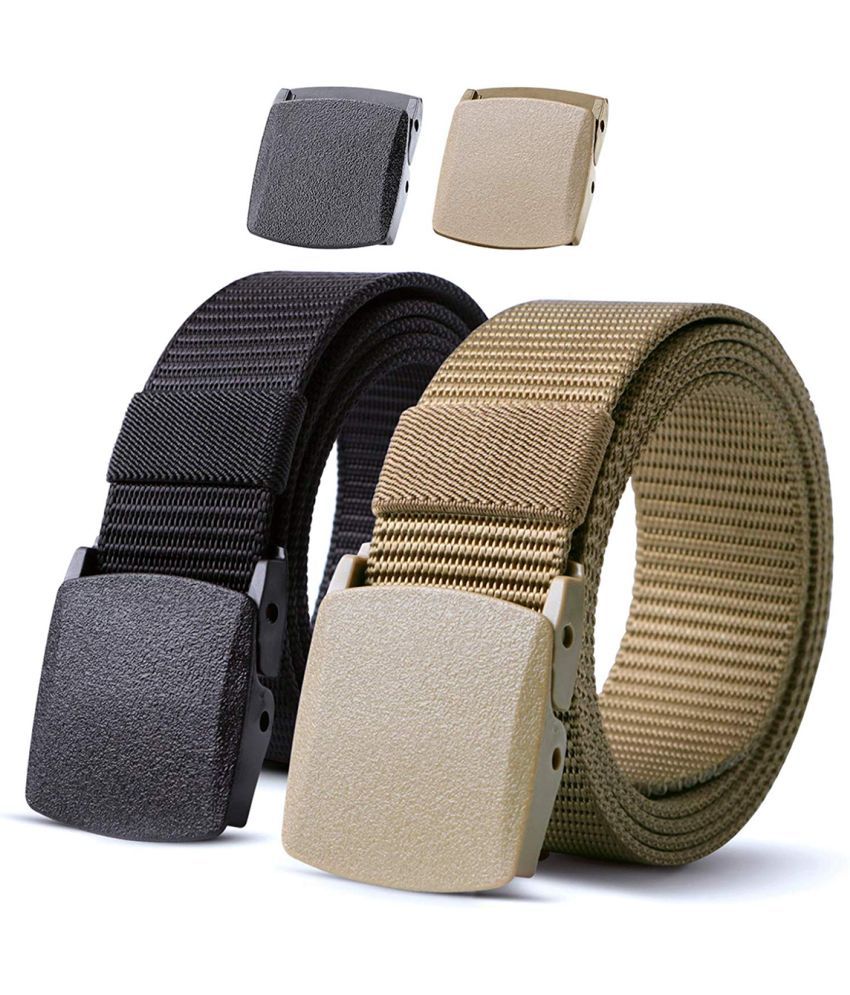     			Edifier - Multi Canvas Men's Casual Belt ( Pack of 2 )