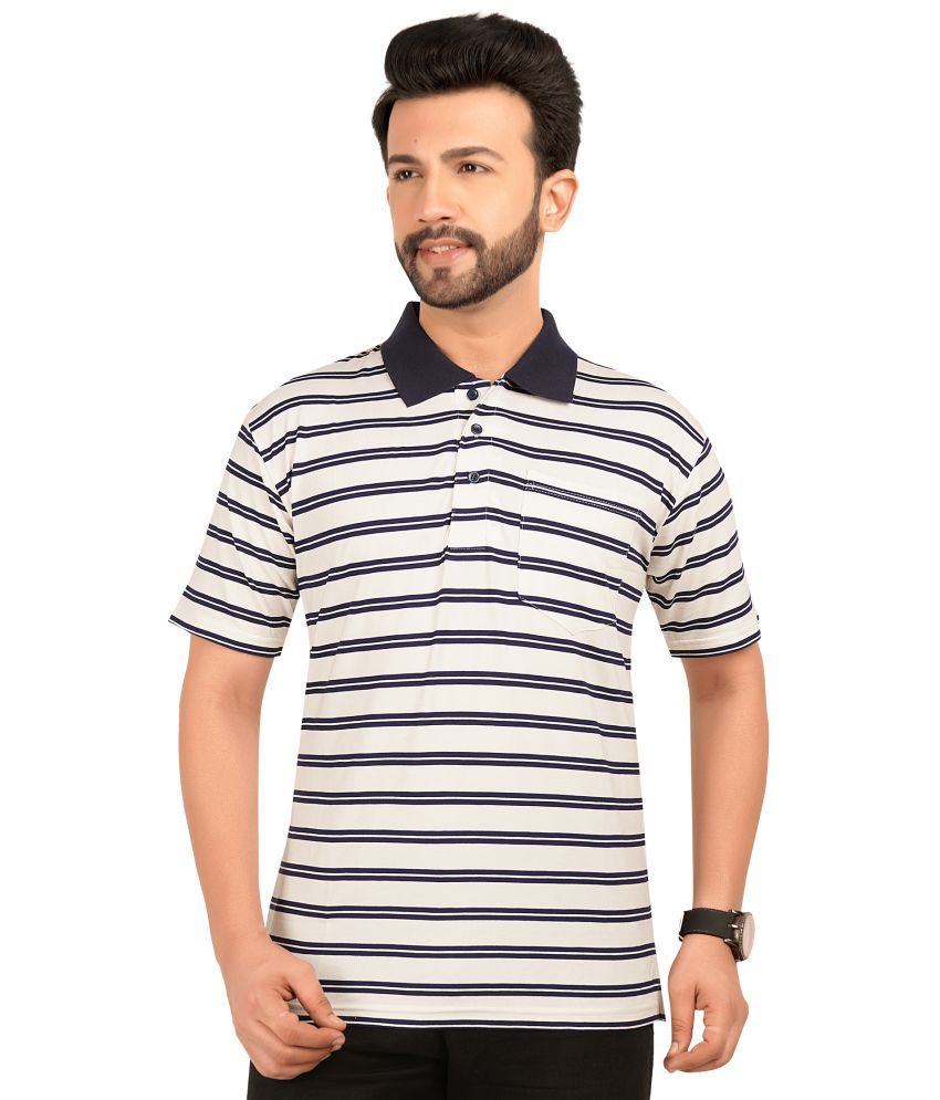     			Neo Garments Cotton Regular Fit Striped Half Sleeves Men's Polo T Shirt - Multicolor ( Pack of 1 )