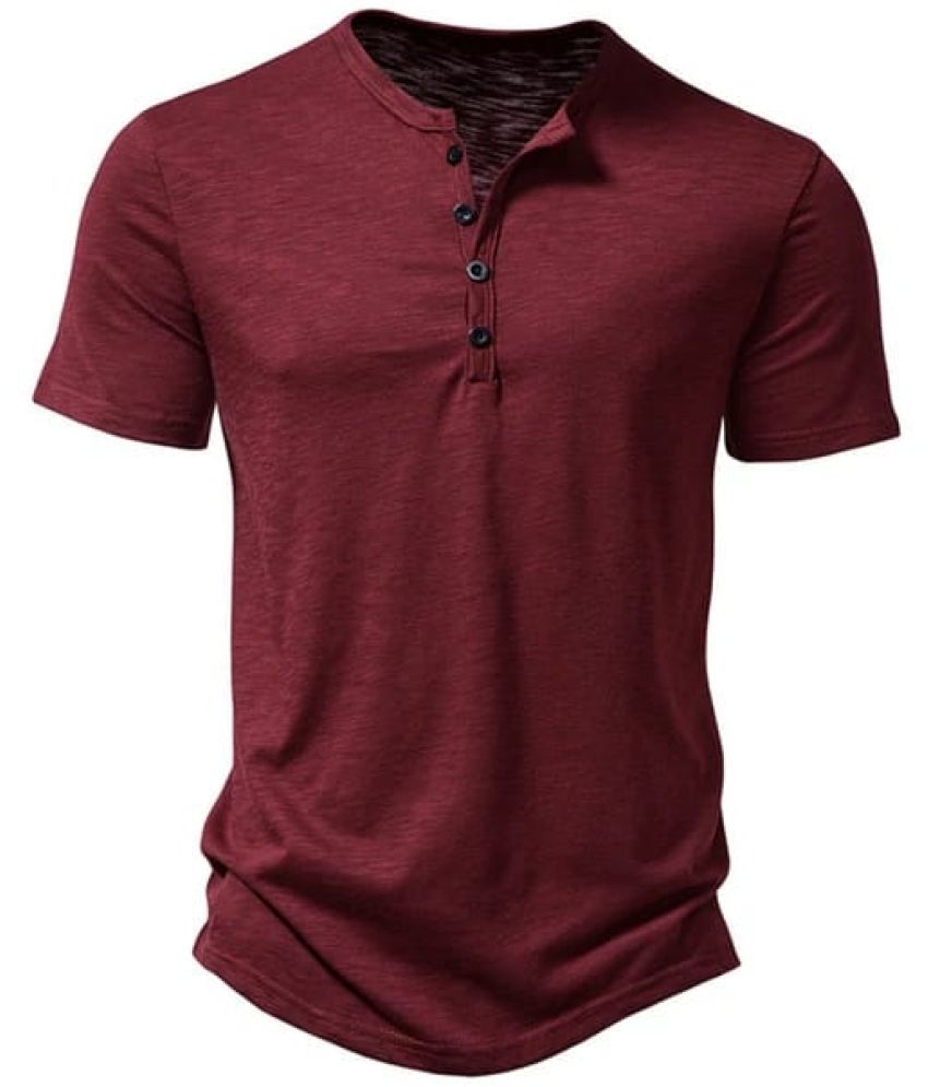     			Pink Angel 100% Cotton Regular Fit Solid Half Sleeves Men's T-Shirt - Maroon ( Pack of 1 )