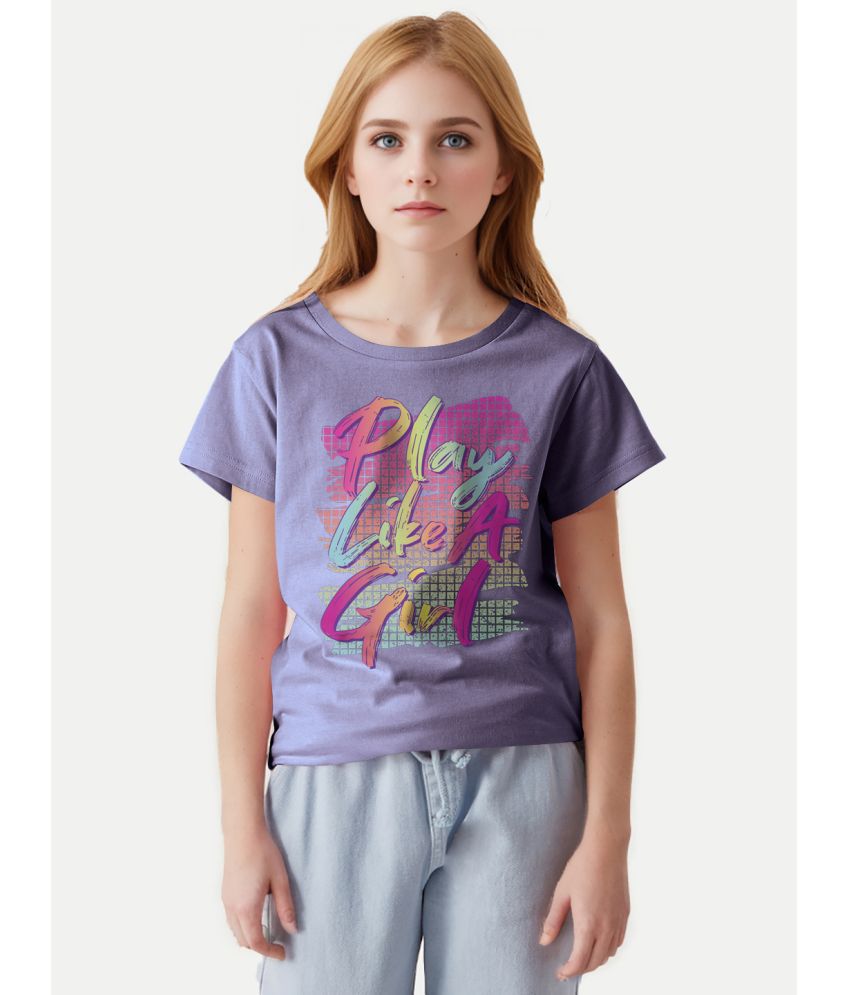     			Radprix Purple Cotton Blend Girls T-Shirt ( Pack of 1 )
