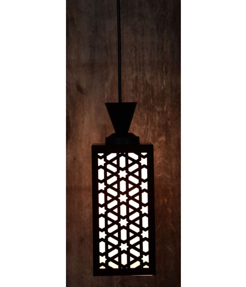     			Somil Wood Hanging Light Pendant Black - Pack of 1