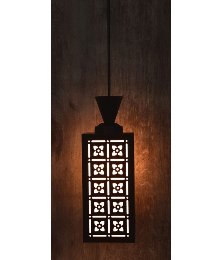     			Somil Wood Hanging Light Pendant Black - Pack of 1