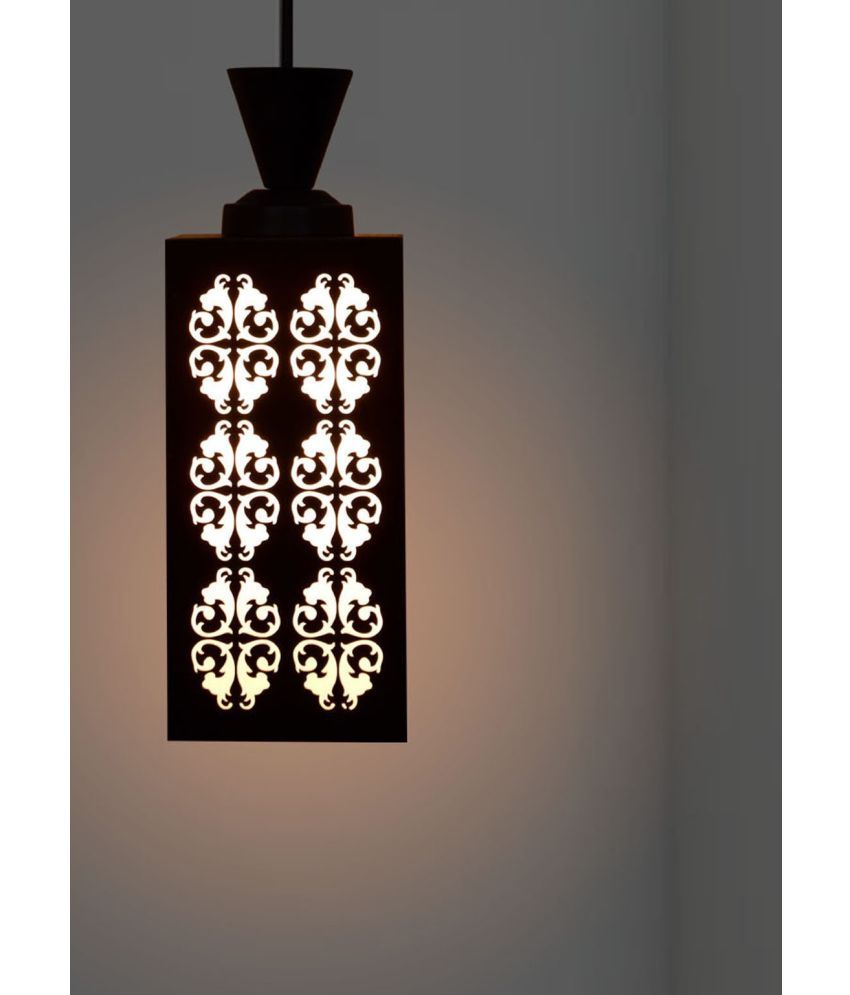     			Somil Wood Hanging Light Pendant Black - Pack of 1