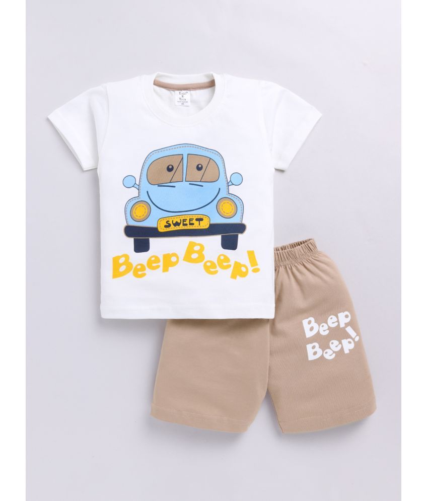     			Todd N Teen Pack of 1 Baby Boys Cotton T-Shirt & Shorts ( Gray )