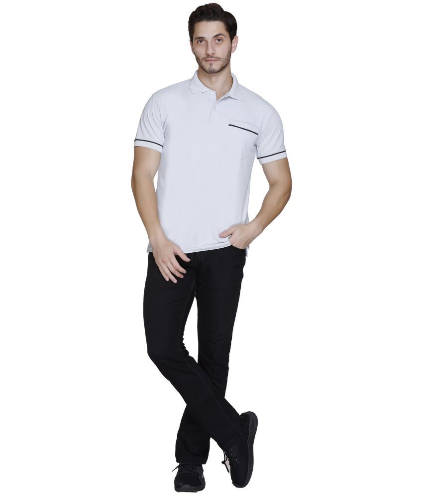     			Trooika Pack of 1 Polyester Regular Fit Solid Half Sleeves Men's Polo T Shirt ( White )