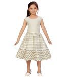 Aarika Cotton A-line Dress For Girls ( Pack of 1 , Cream )