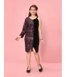 Aarika Velvet Bodycon Dress For Girls ( Pack of 1 , Pink )