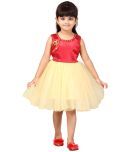 Aarika Red Net Girls Frock ( Pack of 1 )