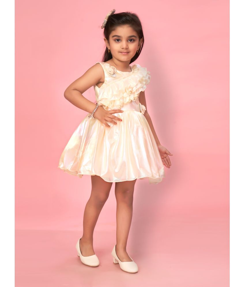     			Aarika Silk Frock For Girls ( Pack of 1 , Beige )