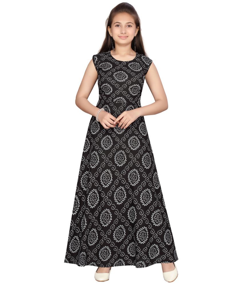     			Aarika Black Cotton Girls Gown ( Pack of 1 )