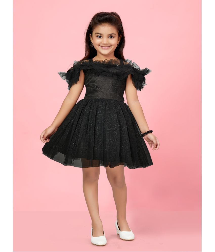     			Aarika Net Frock For Girls ( Pack of 1 , Black )