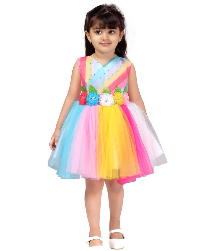     			Aarika Multi Nylon Girls Frock ( Pack of 1 )