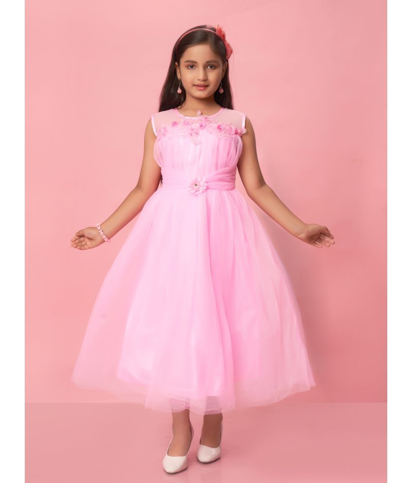     			Aarika Net Gown For Girls ( Pack of 1 , Pink )