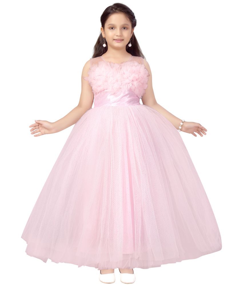     			Aarika Nylon Gown For Girls ( Pack of 1 , Pink )