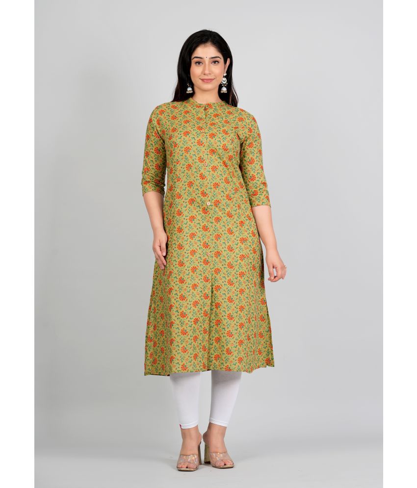     			Angvarnika Cotton Printed Front Slit Women's Kurti - Multicolor1 ( Pack of 1 )