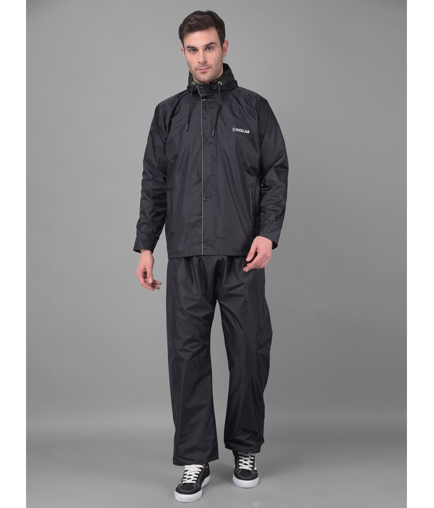     			Dollar Black Nylon Men's Rain Suit ( Pack of 1 )