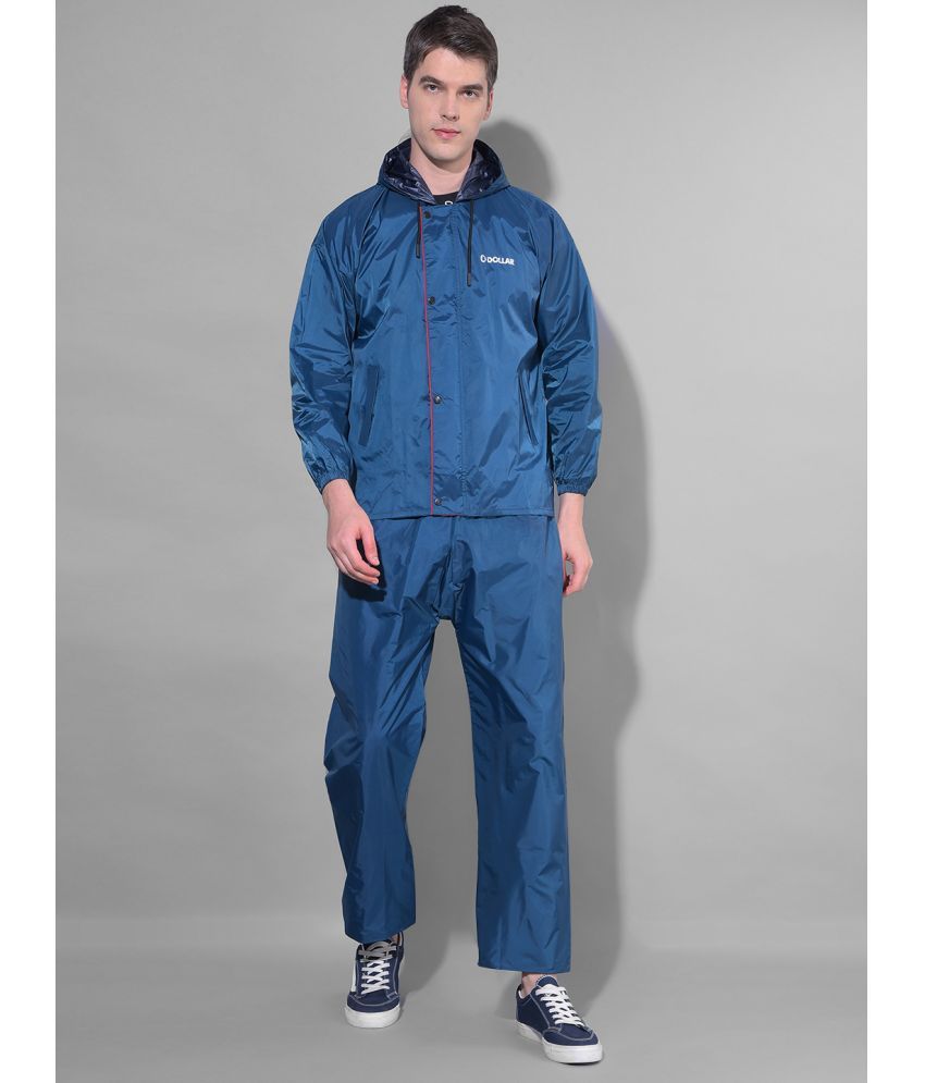     			Dollar Blue Nylon Men's Rain Suit ( Pack of 1 )