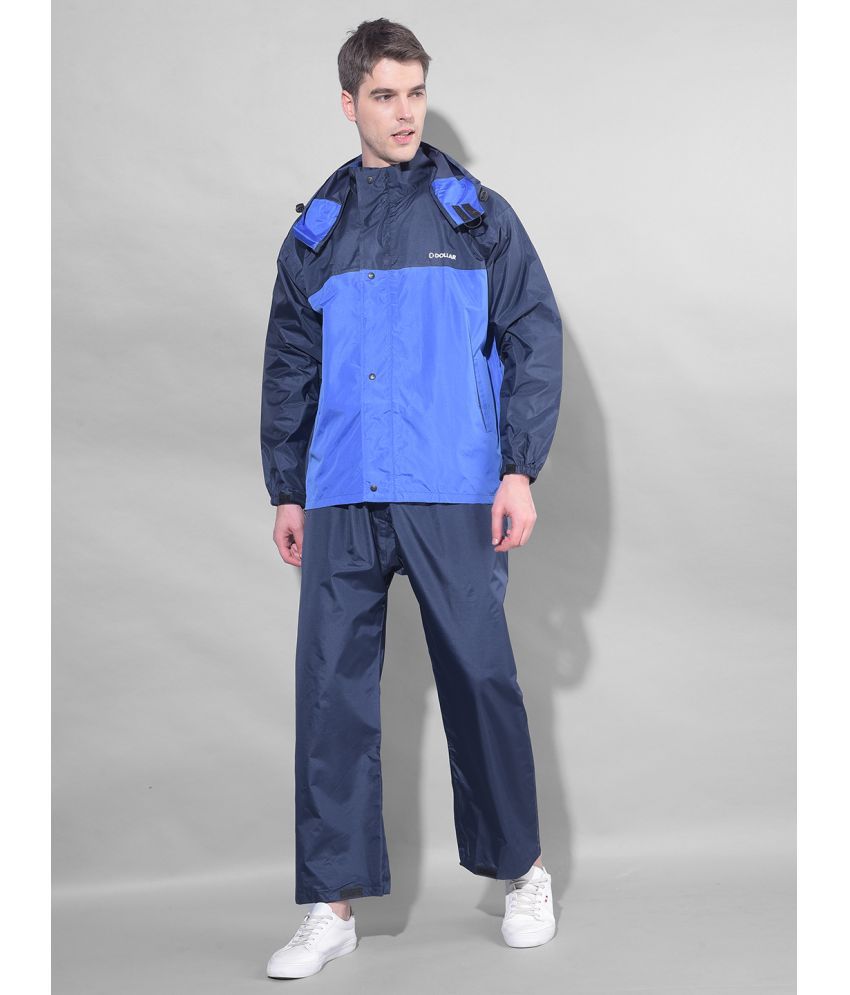     			Dollar Blue Polyester Men's Rain Suit ( Pack of 1 )