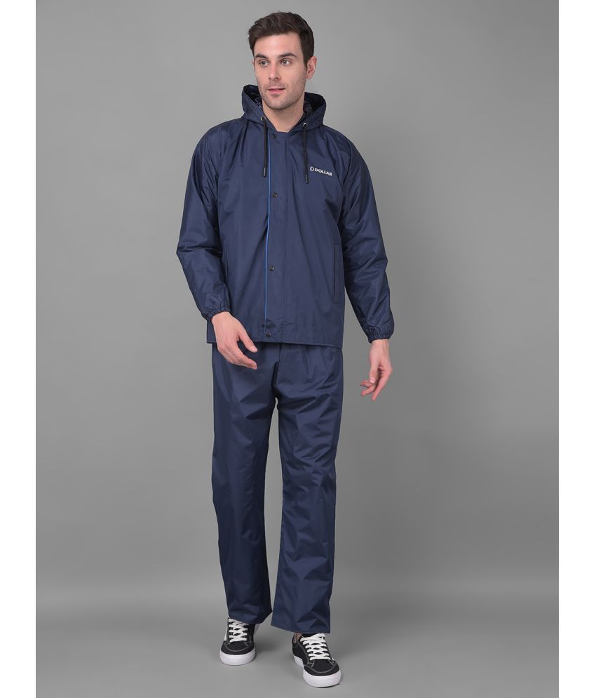     			Dollar Blue Polyester Men's Rain Suit ( Pack of 1 )