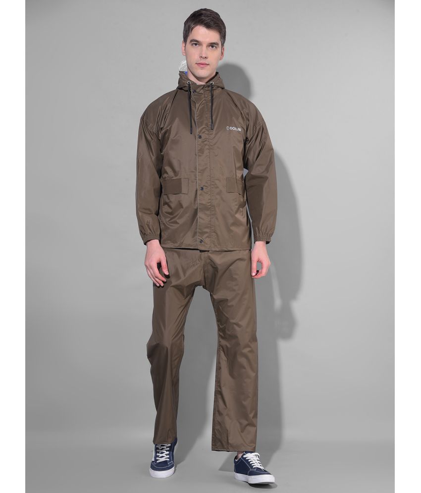     			Dollar Brown Nylon Men's Rain Suit ( Pack of 1 )