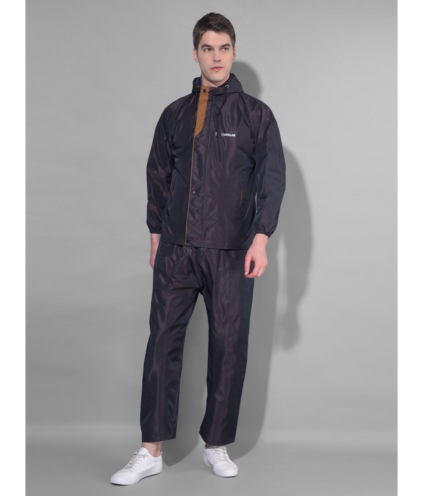     			Dollar Brown Polyester Men's Rain Suit ( Pack of 1 )