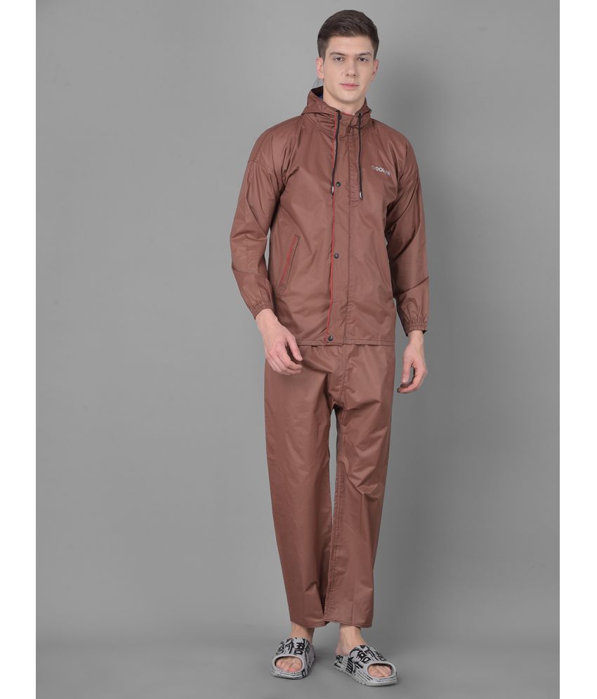     			Dollar Brown Polyester Men's Rain Suit ( Pack of 1 )