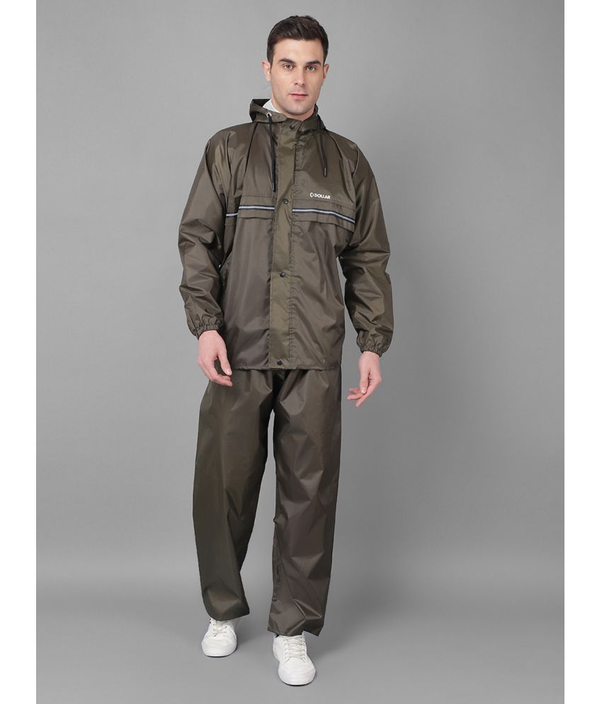     			Dollar Brown Polyester Men's Rain Suit ( Pack of 1 )