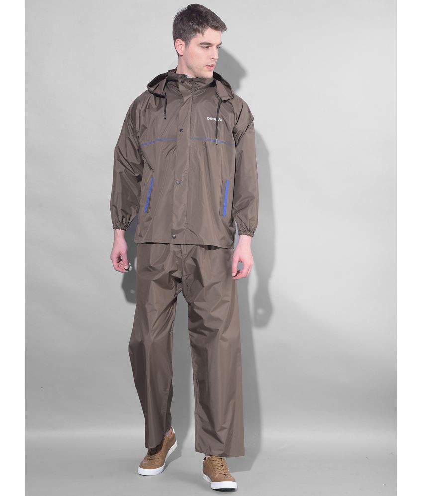     			Dollar Brown Polyester Men's Rain Suit ( Pack of 1 )