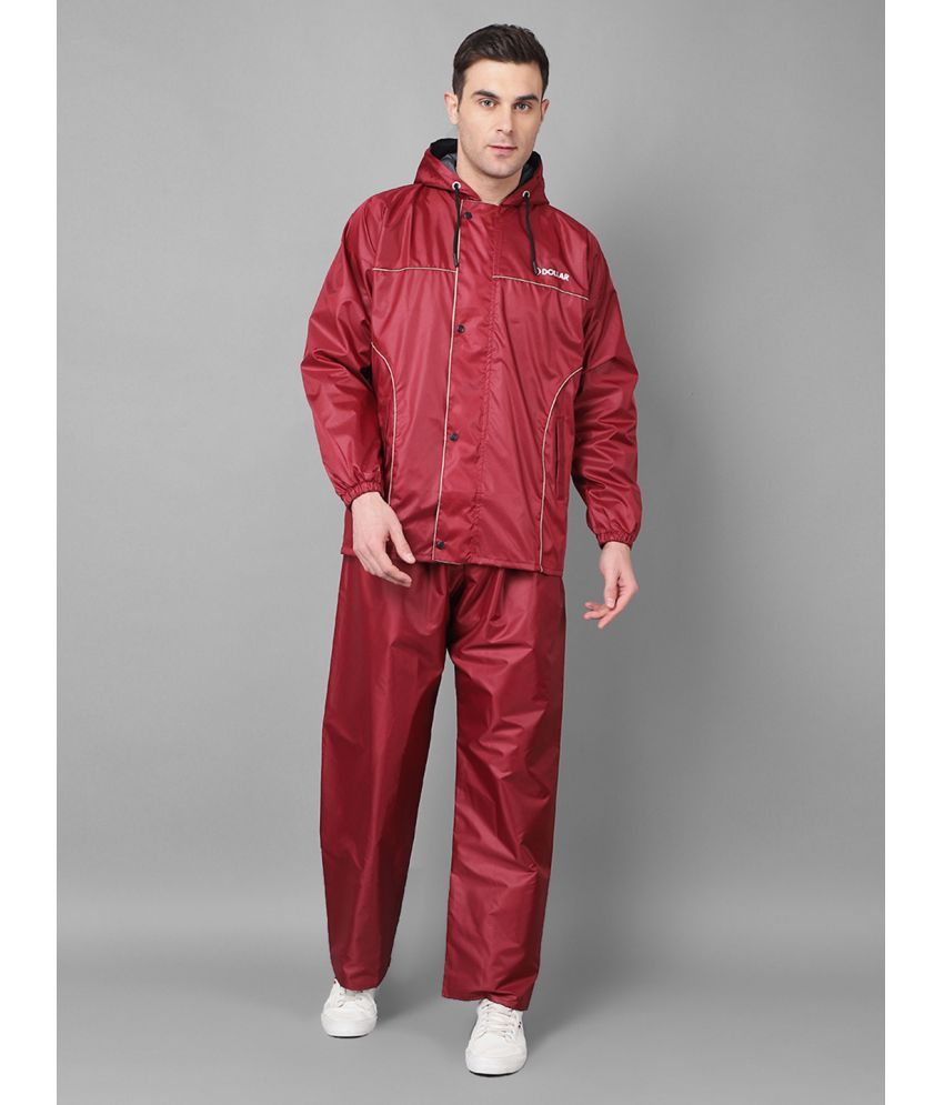     			Dollar Red Polyester Men's Rain Suit ( Pack of 1 )