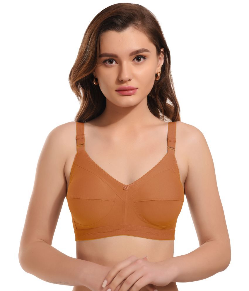     			Elina Rust Cotton Non Padded Women's Minimizer Bra ( Pack of 1 )