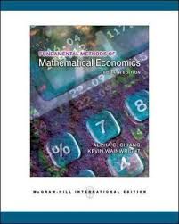     			Fundamental Methods Of Mathematical Economic 4th Edition, Year 2002