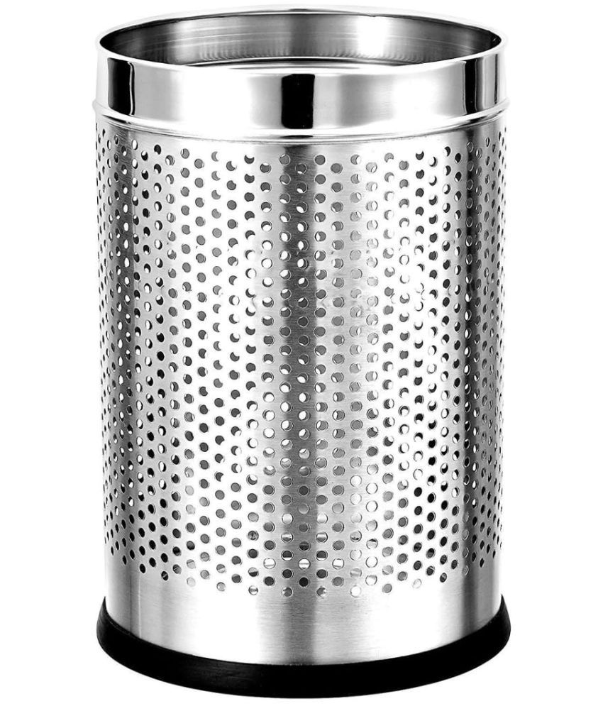    			Mumma's LIFE Stainless Steel Open Perforated Dustbin Without Lid| Garbage Bin For Home, Bedroom, washrooms, Office, Kitchen, Bathroom (Perforated dustbin 10X14Inch (18 Ltr)