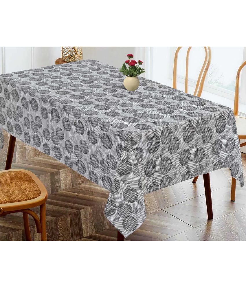     			Oasis Home Tex Printed Cotton 4 Seater Rectangle Table Cover ( 152 x 138 ) cm Pack of 1 Black