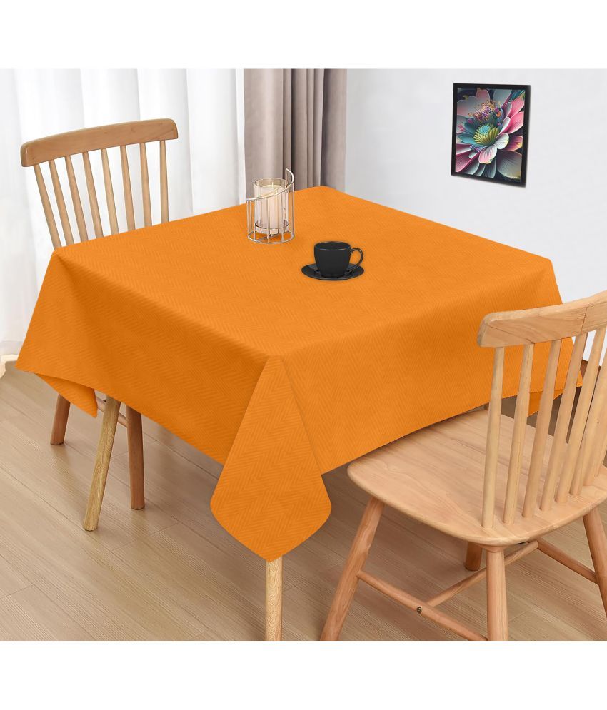     			Oasis Hometex Printed Cotton 2 Seater Square Table Cover ( 102 x 102 ) cm Pack of 1 Orange